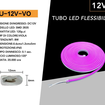 Strip led neon flex striscia curvabile modellabile 600 led decorativa 5 metri varie colorazioni di luce enzoled