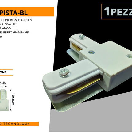 Connettore giunto lineare per binario elettrificato monofase guida giunzione per staffa trak enzoled