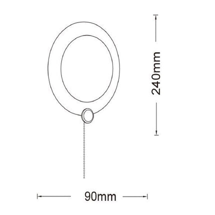Applique moderno tondo 10W nero e oro con tecnologia CCT enzoled
