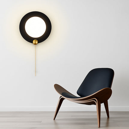 Applique moderno tondo 10W nero e oro con tecnologia CCT enzoled