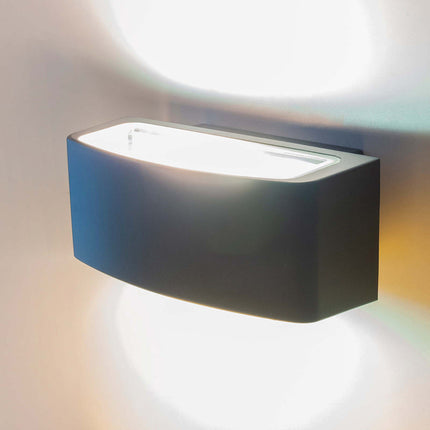 Applique a parete per esterno lampada da muro E27 doppia emissione IP65 enzoled