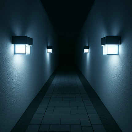 Applique con pannello solare e sensore 3 modalità di luce 6500k IP54 enzoled