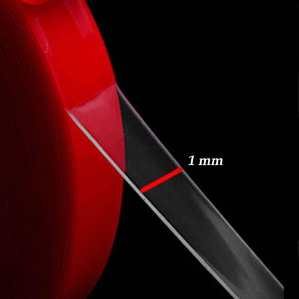 Nastro biadesivo trasparente in acrilico per strisce led 5 m x 1 cm enzoled