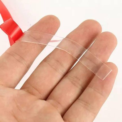 Nastro biadesivo trasparente in acrilico per strisce led 5 m x 1 cm enzoled