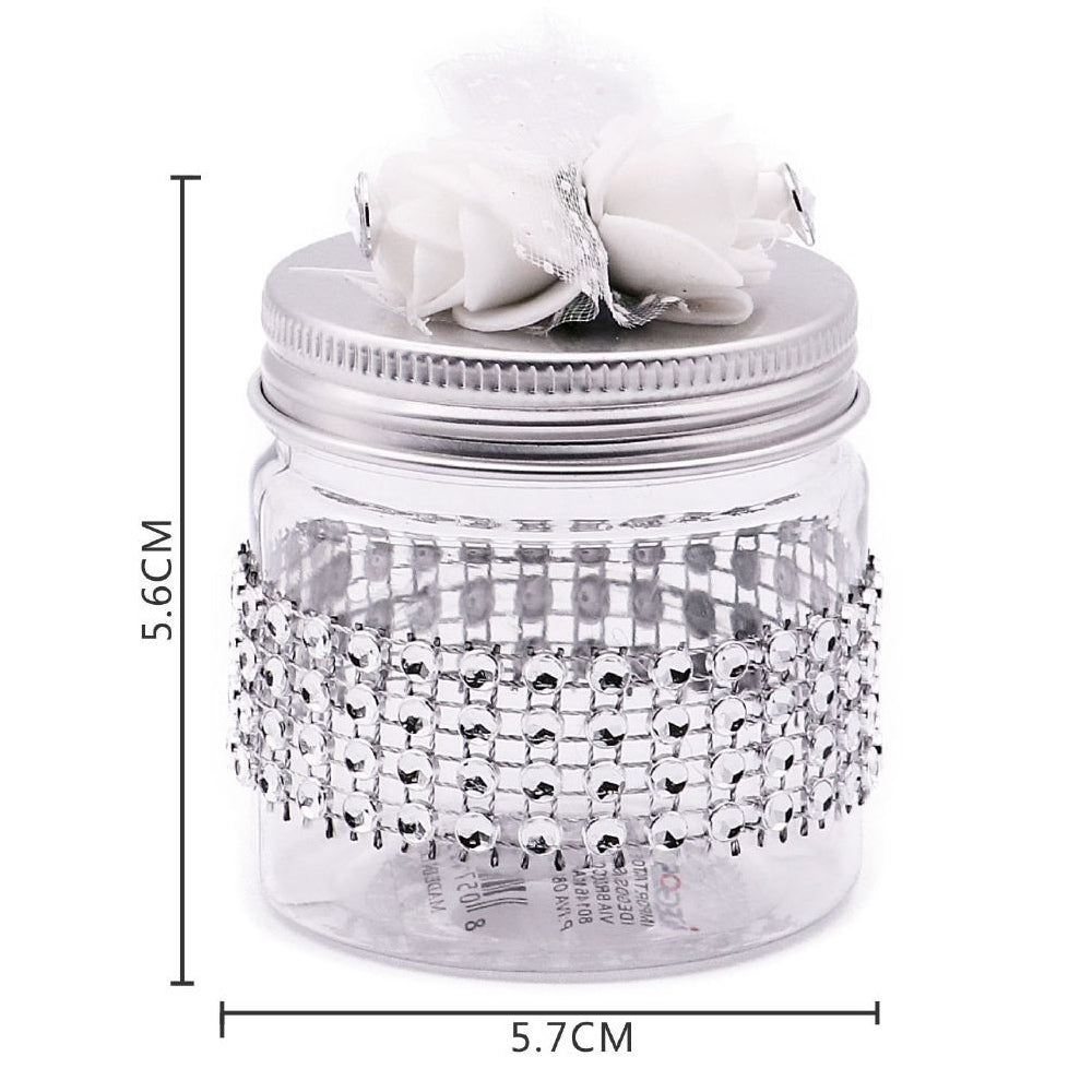 Scatoline bomboniera portaconfetti 12 pezzi barattolo per confetti con strass segnaposto in plexiglass nozze comunione - enzoled