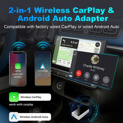 Chiavetta adattatore CarPlay wireless USB Type-C da auto Ios Android