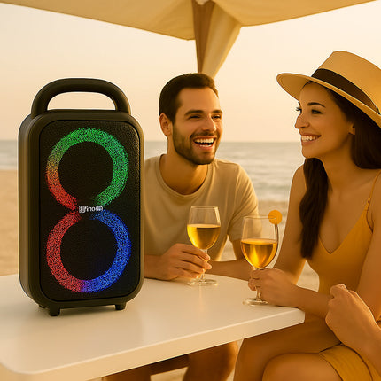 Cassa bluetooth TWS radio FM luci led RGB 40W ricaricabile USB/TF enzoled