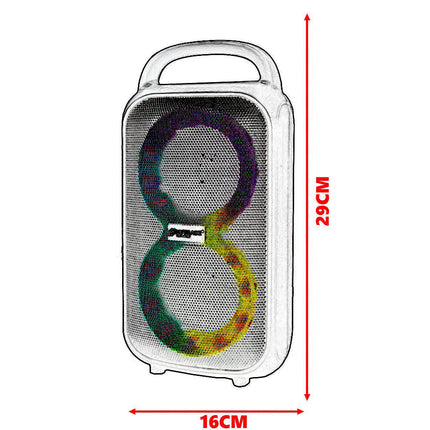 Cassa bluetooth TWS radio FM luci led RGB 40W ricaricabile USB/TF enzoled