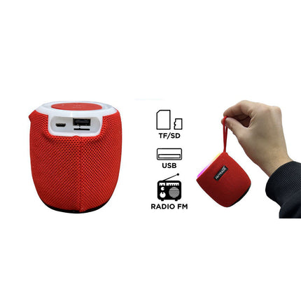 Cassa bluetooth con luci led RGB 15W ricaricabile USB/TF/AUX enzoled