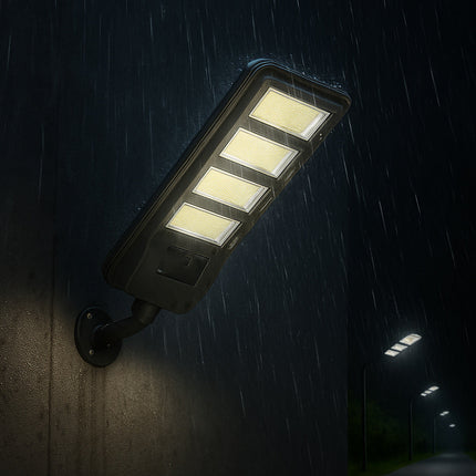 Lampione faro LED solare 220W con sensore di prossimità con palo IP65 enzoled