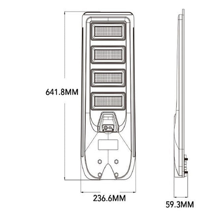 Lampione faro LED solare 300W con sensore di prossimità con palo IP65 enzoled
