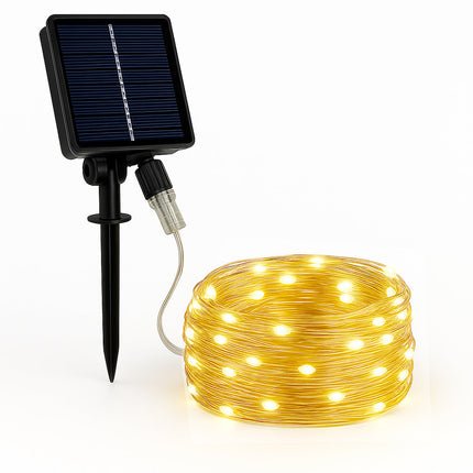 Filo 100 led 10M pannello solare picchetto vari colorazioni di luce enzoled