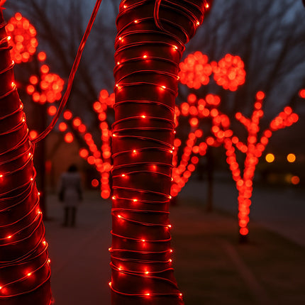 Filo 300 led 30M pannello solare picchetto vari colorazioni di luce enzoled