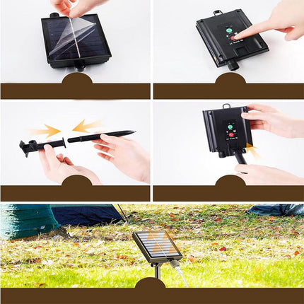 Filo 100 led 10M pannello solare picchetto vari colorazioni di luce enzoled