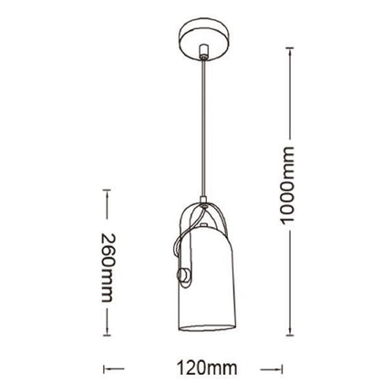 Lampadario a sospensione con paralume orientabile attacco E27 enzoled