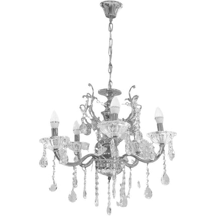 Lampadario con portalampada a candelabro 5 bracci lampada retrò E14