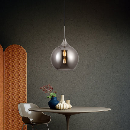 Lampadario a sospensione di design con sfera in vetro attacco E27