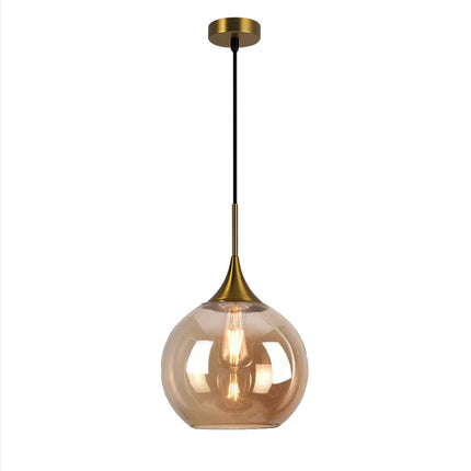 Lampadario a sospensione di design con sfera in vetro attacco E27