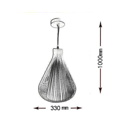 Lampadario a sospensione da soffitto a goccia con attacco E27 enzoled