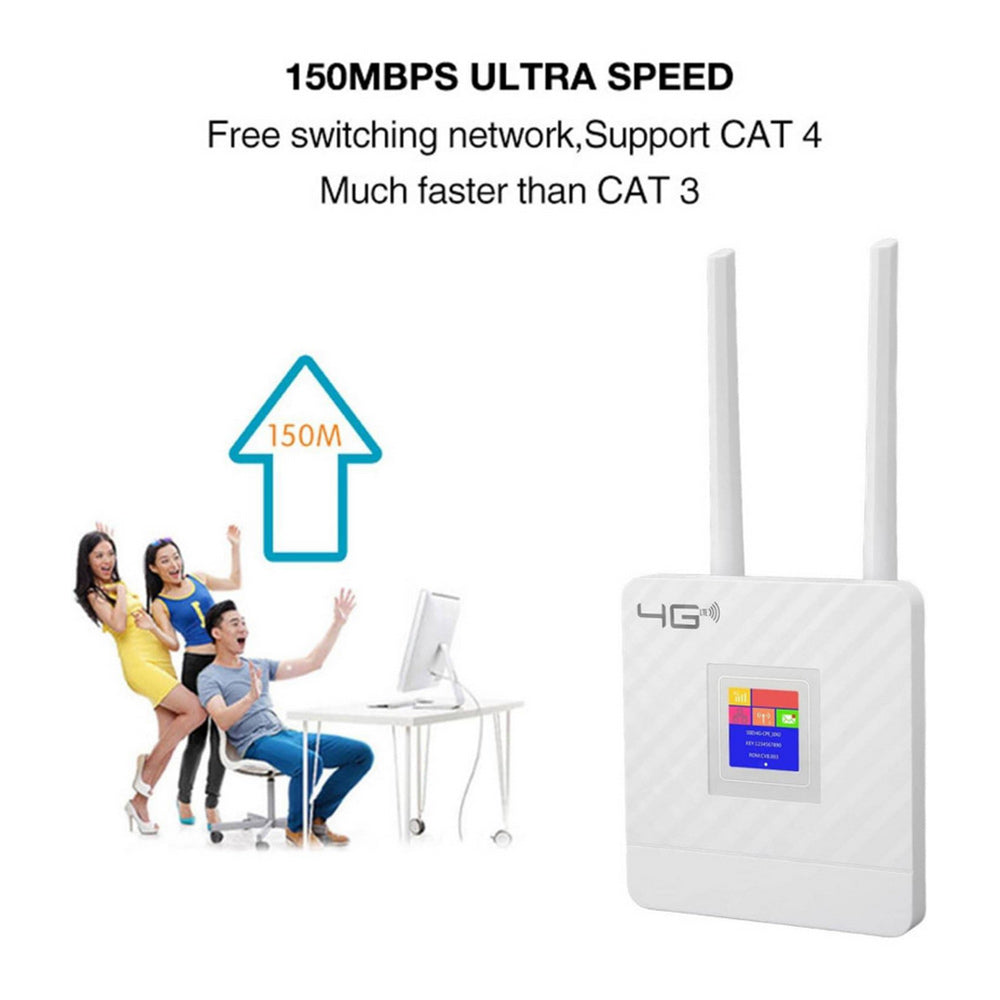 Modem doppia connessione dual mode 4G con slot scheda sim hotspot lan router wi fi 150 Mbps due antenne - enzoled