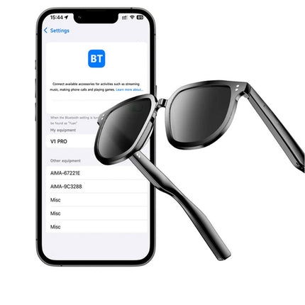 Occhiali da sole smart bluetooth touch per smartphone chiamate musica