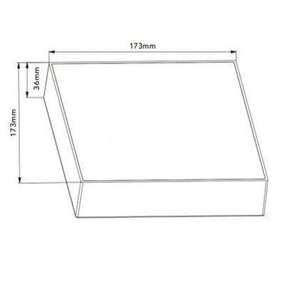Mini plafoniera a led quadrata 22 watt lampada da soffitto tecnologia switch cct luce da 3000k a 6500k - enzoled