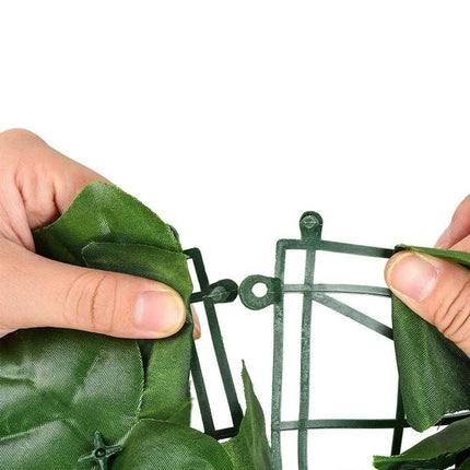 Siepe artificiale sintetica finta decorativa in pvc arella con foglie artificiali rete frangivista rotolo ombreggiante per balcone terrazzo 1x3 metri - enzoled