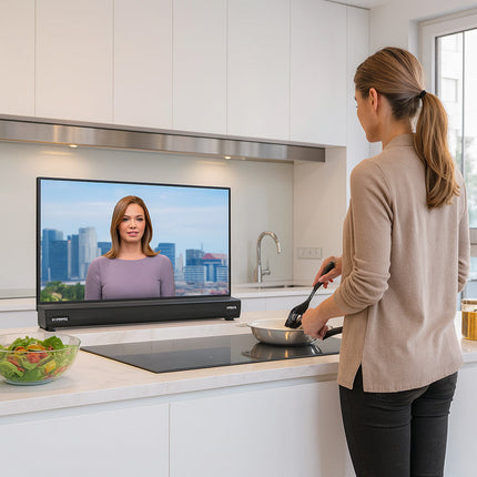 Soundbar ricaricabile 60W bluetooth con orologio radio telecomando