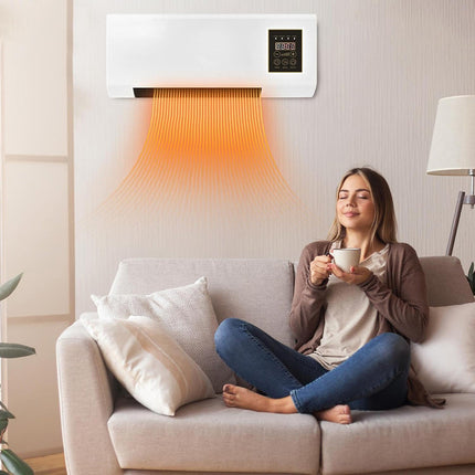 Termoconvettore aria calda fredda 1500W con telecomando caldo bagno