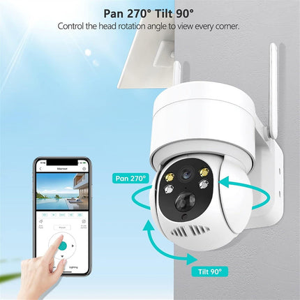 Telecamera WI-FIcon pannello solare 4G da esterno PTZ IP65