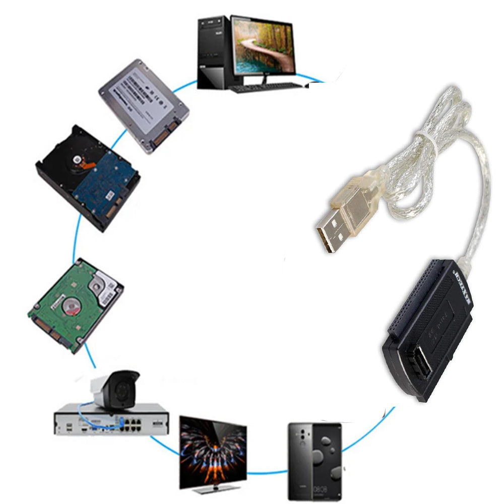 Cavo adattatore convertitore IDE sata 3,5 e 2,5" HD pc porta USB 2.0 hard disk - enzoled