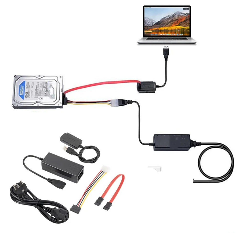 Cavo adattatore convertitore IDE sata 3,5 e 2,5" HD pc porta USB 2.0 hard disk - enzoled