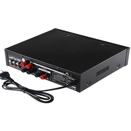 Amplificatore bluetooth audio 2 ingressi microfono FM con telecomando