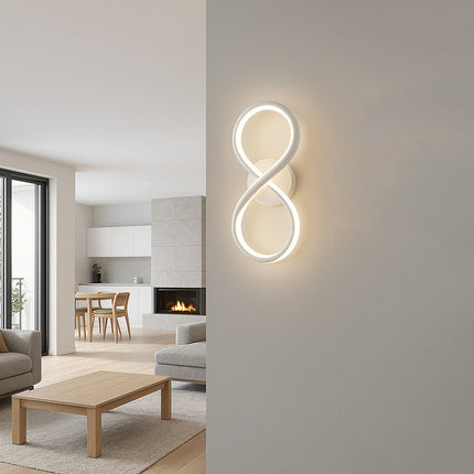 Applique a led da parete a forma di infinito 10 Watt tecnologia CCT