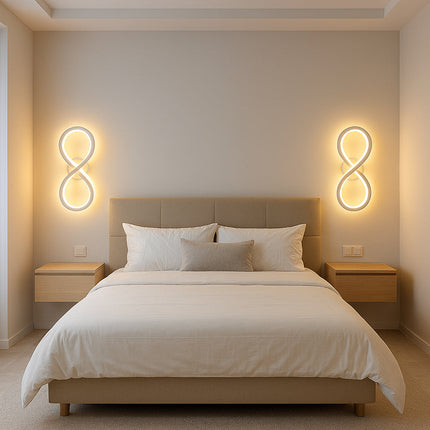 Applique a led da parete a forma di infinito 10 Watt tecnologia CCT