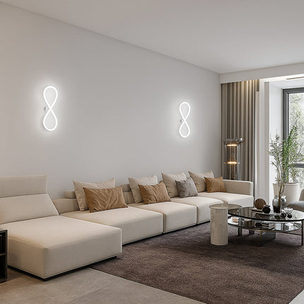 Applique a led da parete a forma di infinito 10 Watt tecnologia CCT