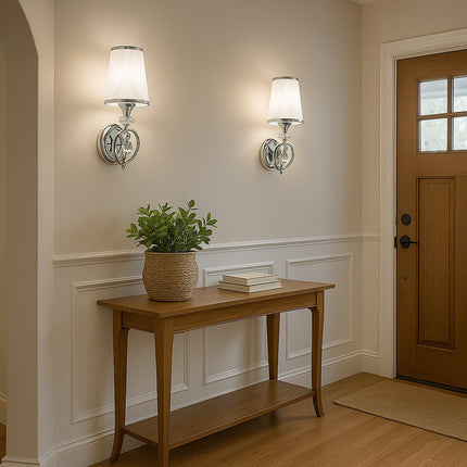 Applique da parete attacco E27 con pendoli in vetro oro o argento