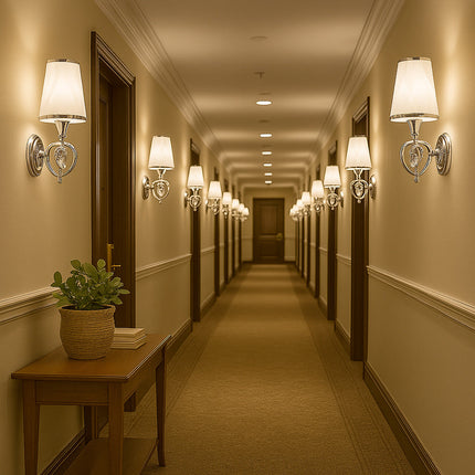 Applique da parete attacco E27 con pendoli in vetro oro o argento