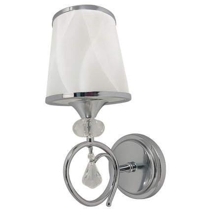 Applique da parete attacco E27 con pendoli in vetro oro o argento