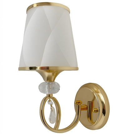 Applique da parete attacco E27 con pendoli in vetro oro o argento