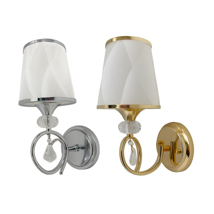 Applique da parete attacco E27 con pendoli in vetro oro o argento