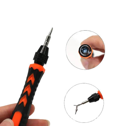 Set cacciaviti di precisioni calamitati a taglio e croce più accessori con custodia per riparazione cellulare computer tablet kit 21 pezzi fai da te - enzoled