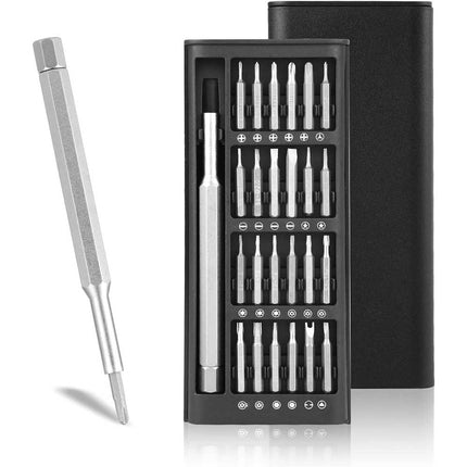 Set cacciaviti di precisioni calamitati a taglio e croce più accessori con custodia tascabile per riparazione cellulare computer tablet kit 24 pezzi fai da te - enzoled