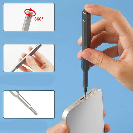 Set cacciaviti di precisioni calamitati a taglio e croce più accessori con custodia tascabile per riparazione cellulare computer tablet kit 24 pezzi fai da te - enzoled