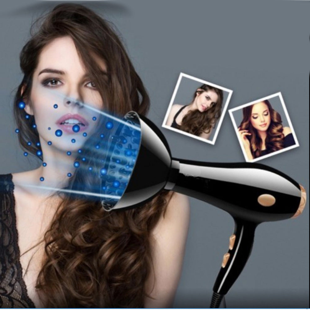Asciugacapelli con accessori phon con diffusore beccuccio 2 pettini asciuga capelli - enzoled