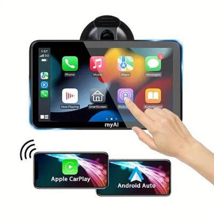Monitor 7 pollici CarPlay Bluetooth per smartphone cellulare Ios e Android touchscreen autoradio FM uscita aux slot tf card - enzoled