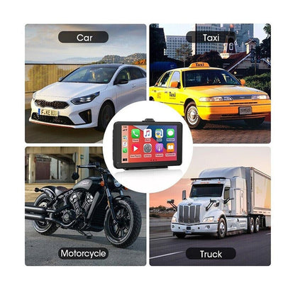 Monitor 7 pollici CarPlay Bluetooth per smartphone cellulare Ios e Android touchscreen autoradio FM uscita aux slot tf card - enzoled