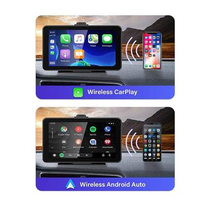 Monitor 7 pollici CarPlay Bluetooth per smartphone cellulare Ios e Android touchscreen autoradio FM uscita aux slot tf card - enzoled