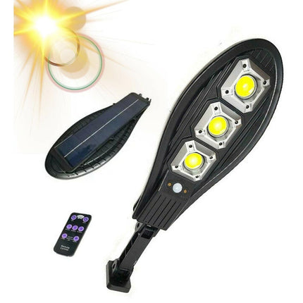 Lampione stradale solare 3 led cob con sensore crepuscolare e di movimento 3 modalità di luce con telecomando - enzoled