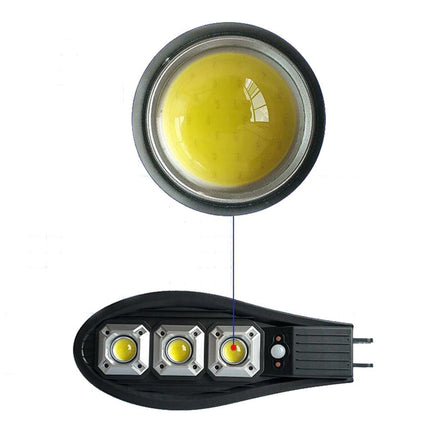 Lampione stradale solare 3 led cob con sensore crepuscolare e di movimento 3 modalità di luce con telecomando - enzoled